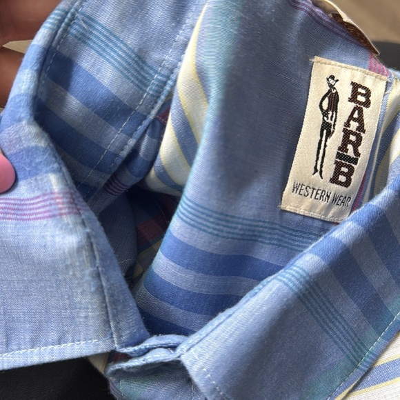 Vintage western Barb Pearlsnap long sleeve XL long tails - Picture 6 of 7